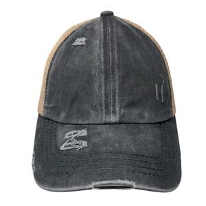 C.C Exclusives Strapback Trucker Hat Ponytail Multi One Size Mesh Back